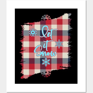 Let it Snow-Merry Christmas Design Shirts Posters and Art